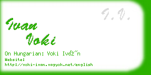 ivan voki business card